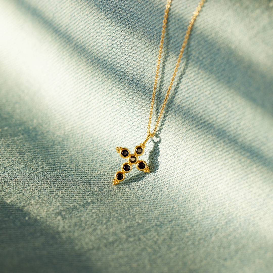 God Is Within Her Vintage Cross Necklace