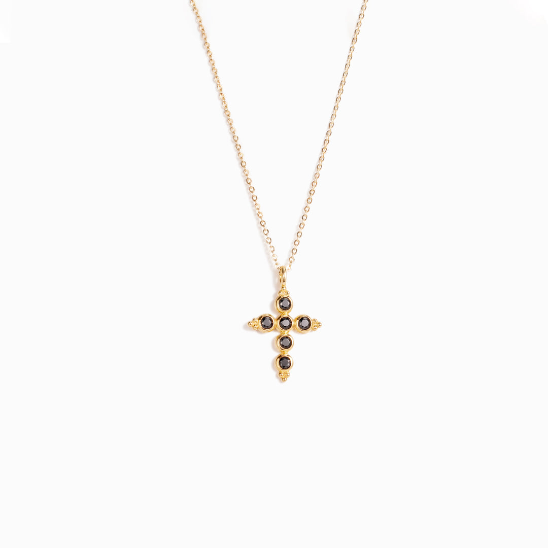 God Is Within Her Vintage Cross Necklace