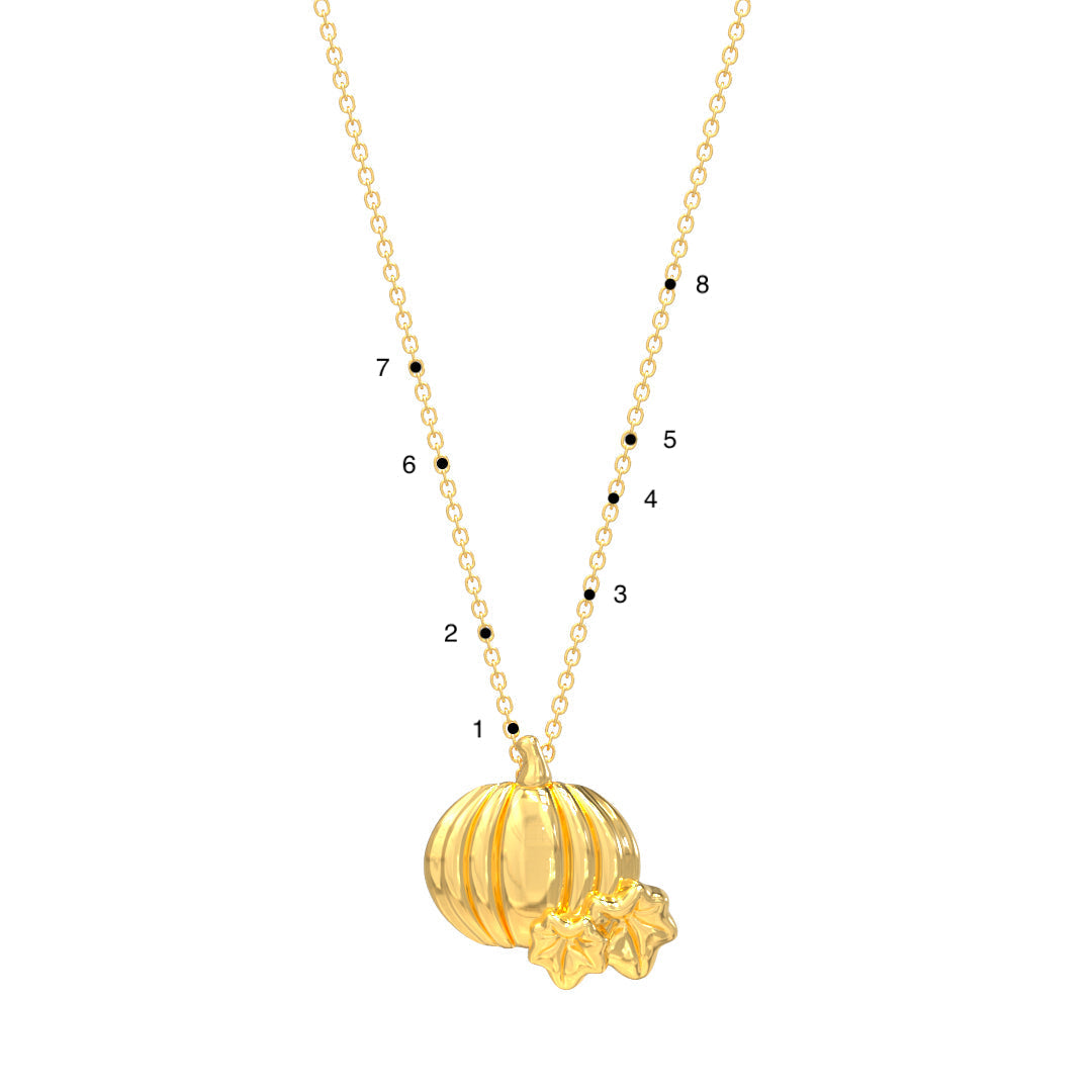 1-8 Crystal Birthstones Pumpkin Necklace