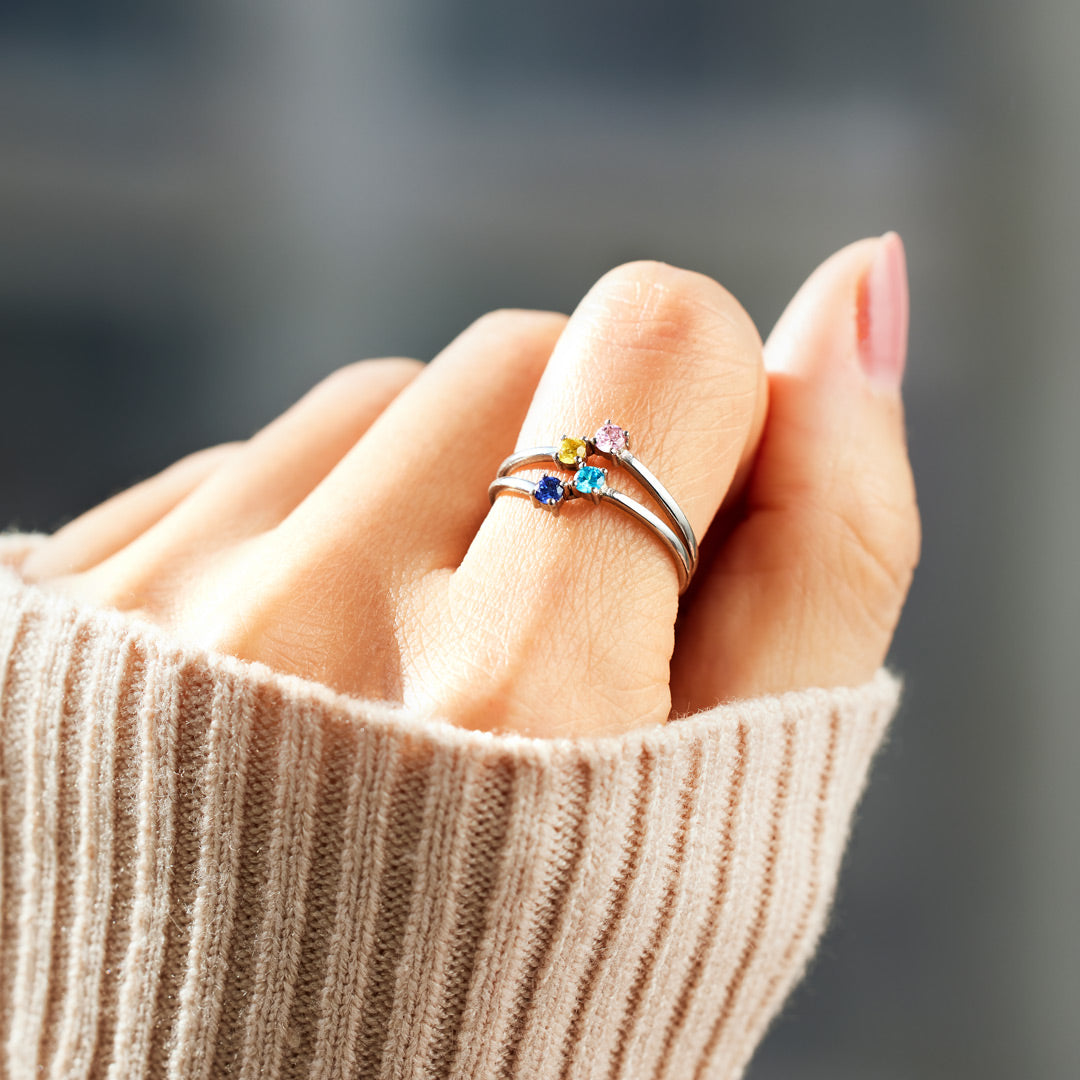 2-5 Birthstones Wrap Band