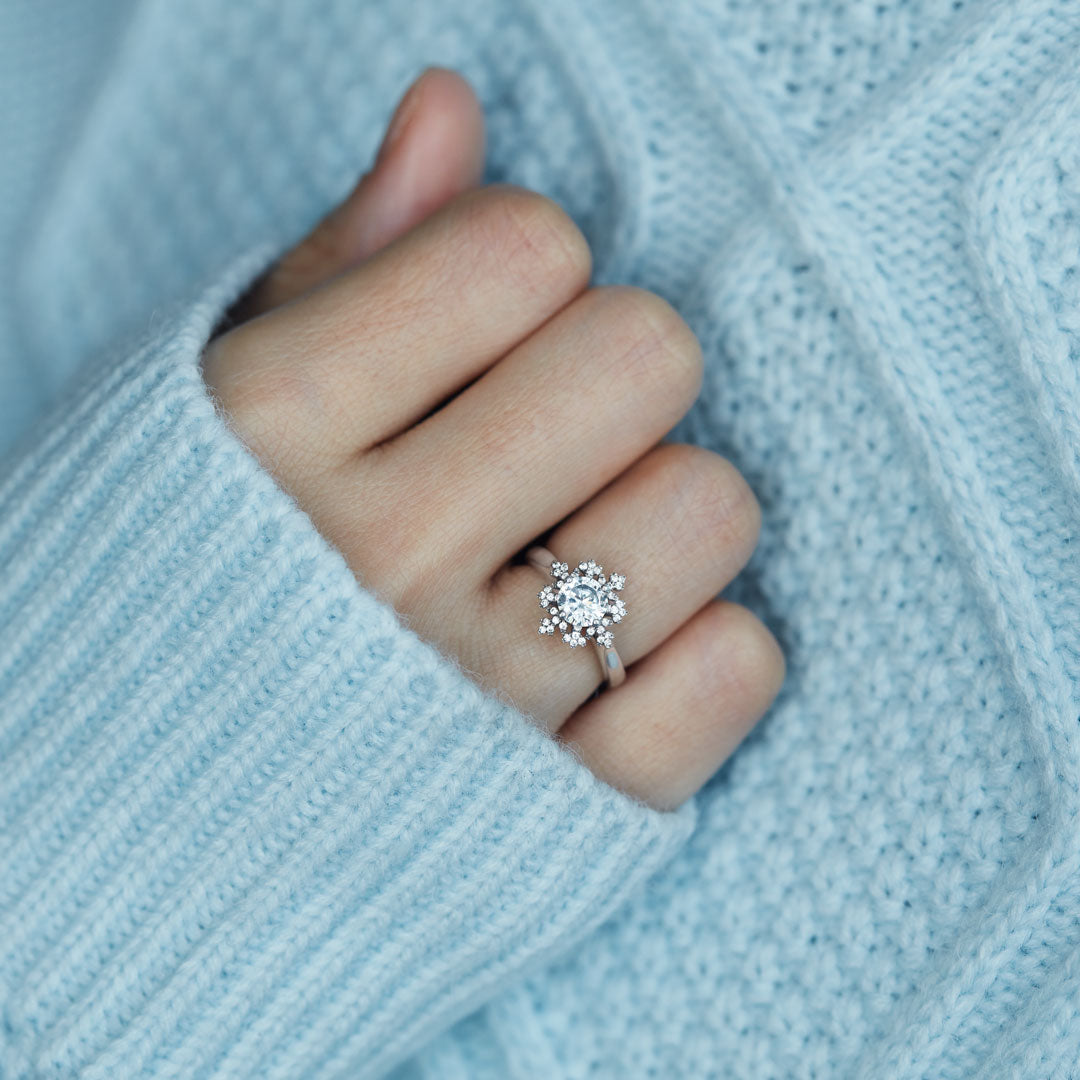 Be Stronger Than The Blizzard Snowflake Ring