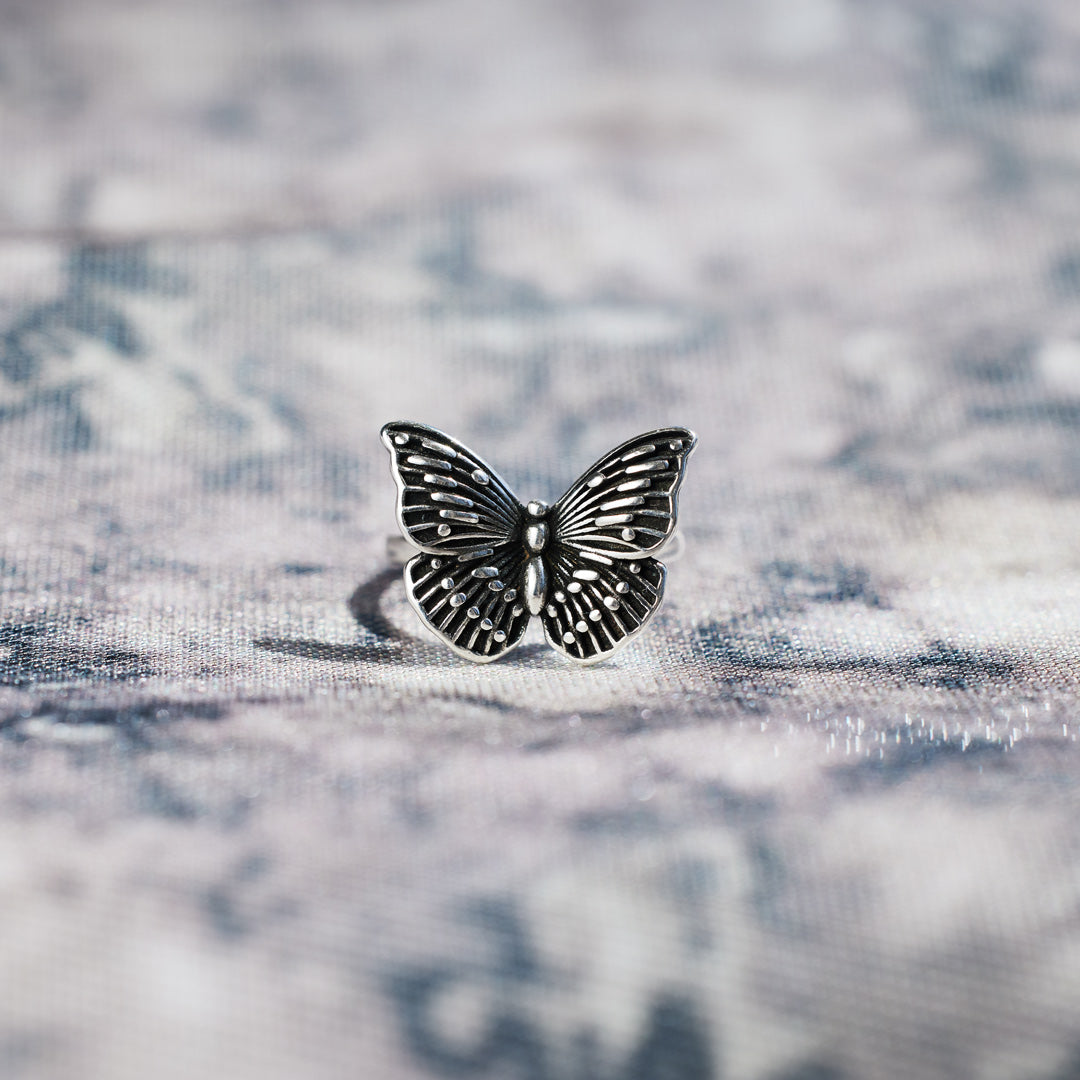 Black Butterfly Ring