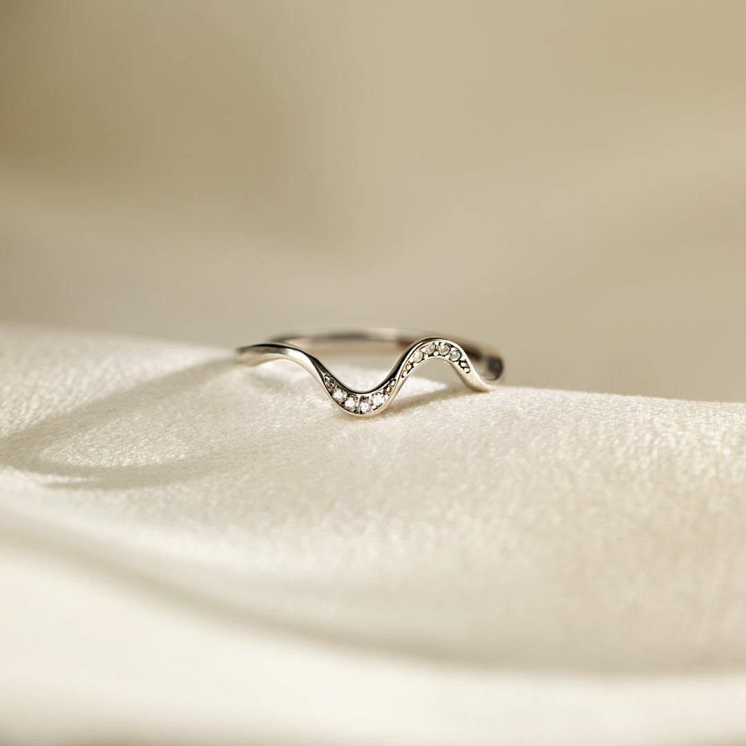 Healing Is Not Linear Minimalist Wave Ring
