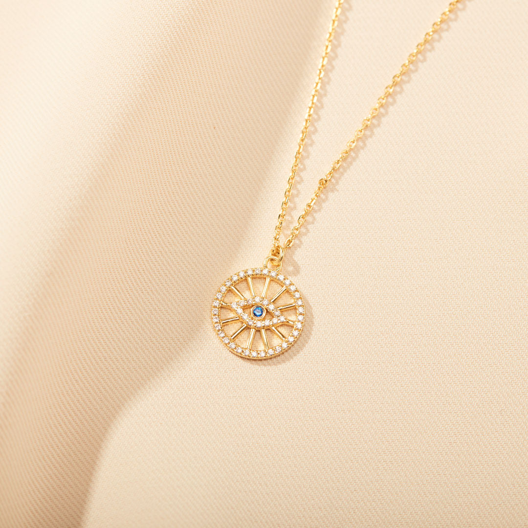 You Are My Sunshine Evil Eye Necklace