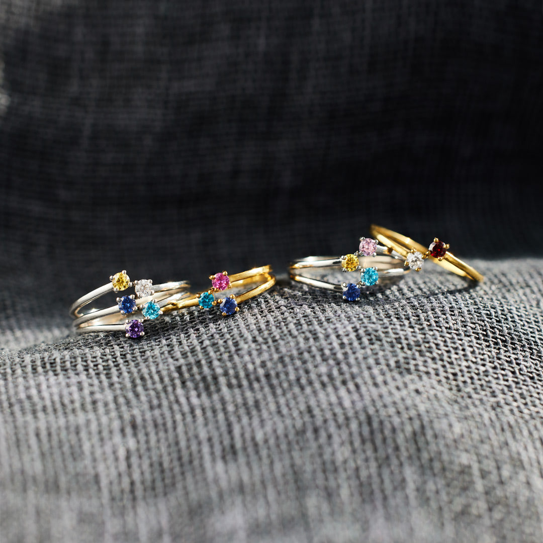 2-5 Birthstones Wrap Band