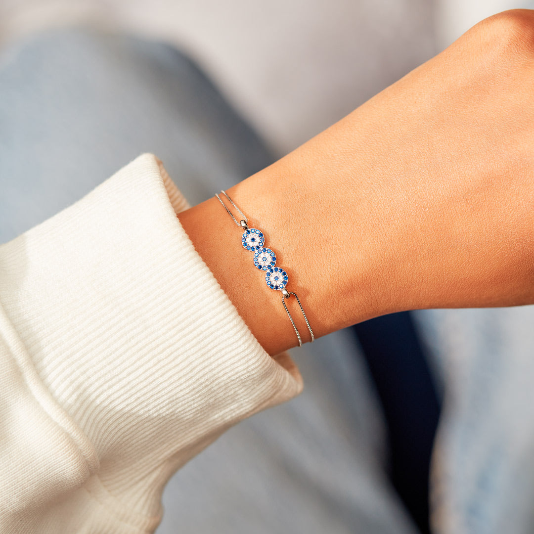 Triple Evil Eye Bracelet