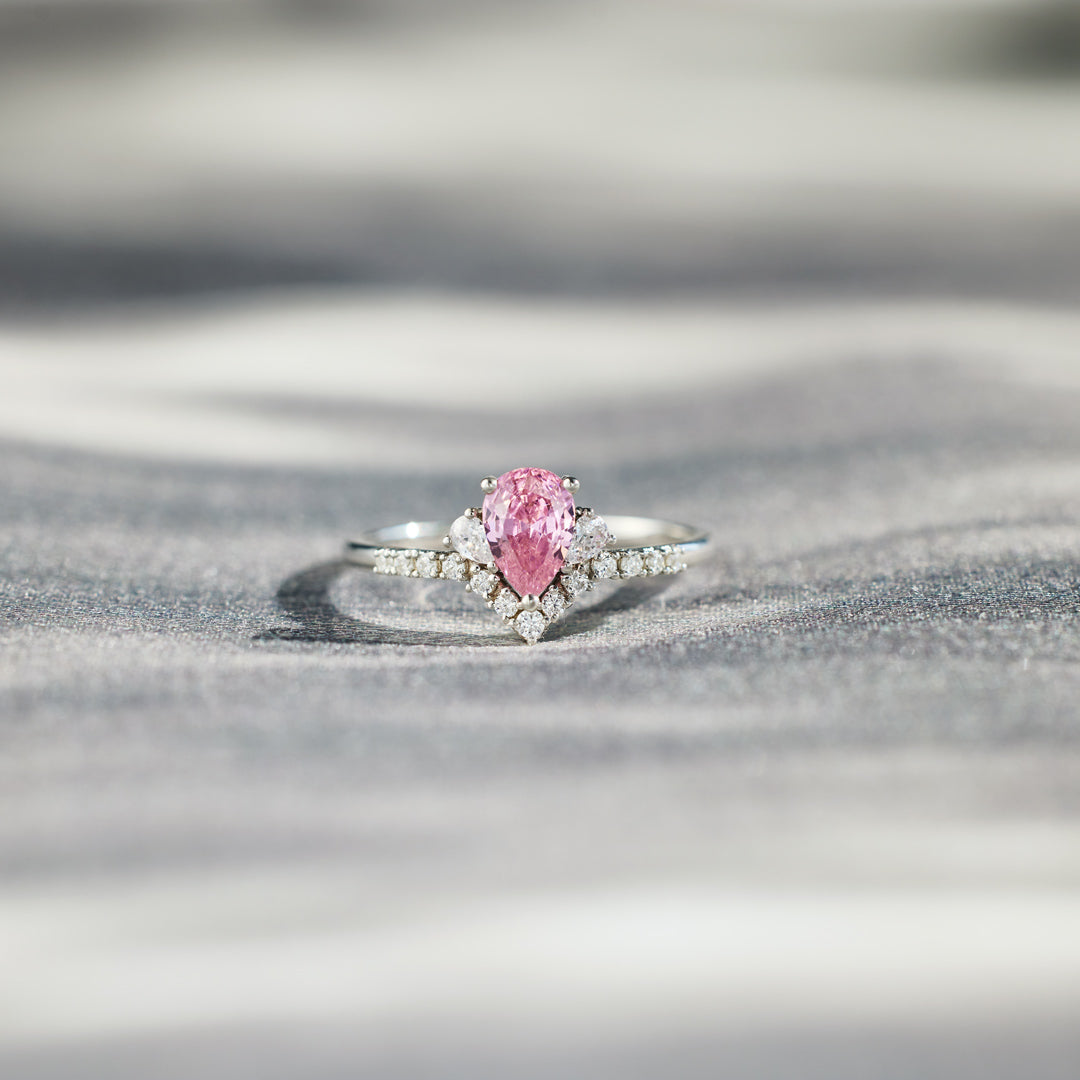 Past Present Future Teardrop Trilogy Ring