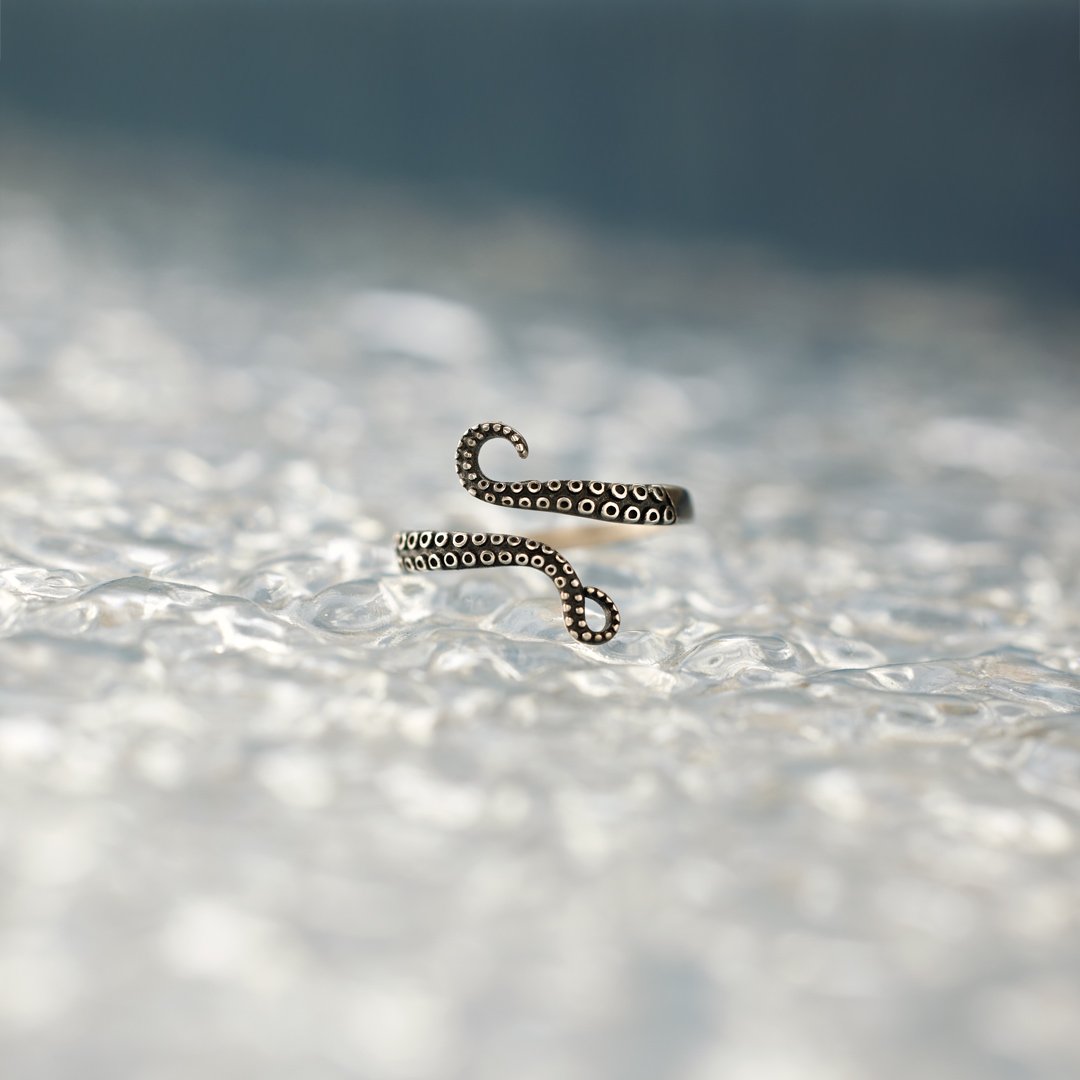 Sterling Silver Octopus Ring