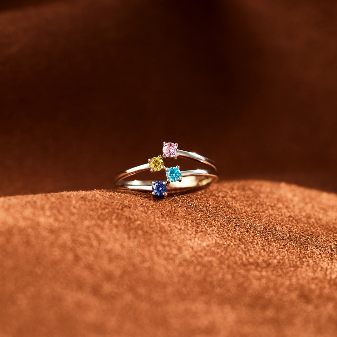 2-5 Birthstones Wrap Band