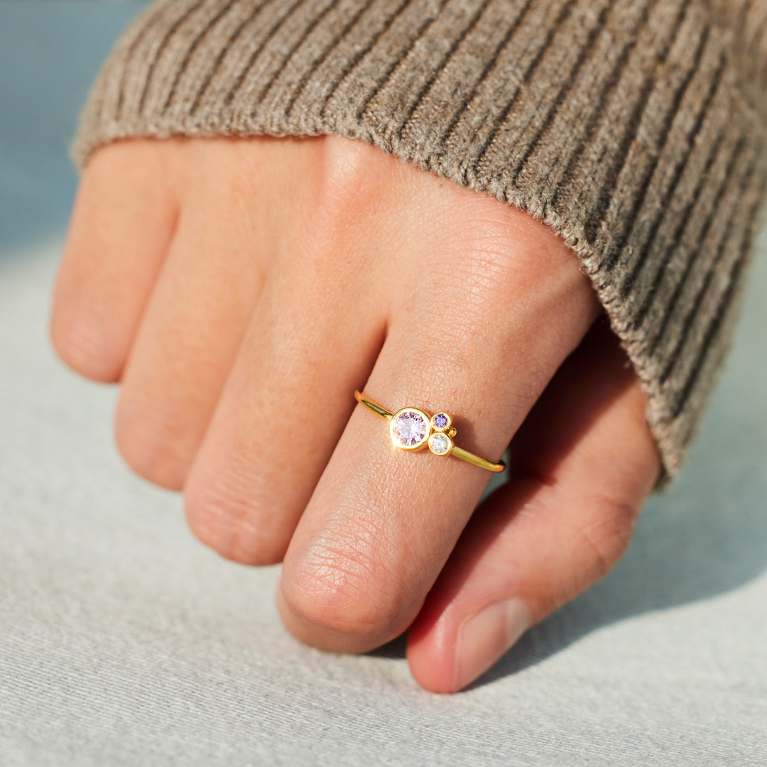 1-7 Birthstones Dots Mothers Ring-Specialized Mother’s day Gift