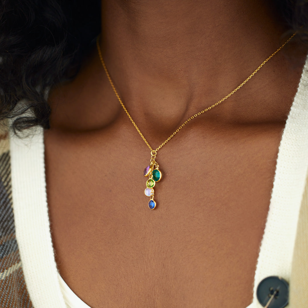 1-8 Birthstones Cascade Necklace