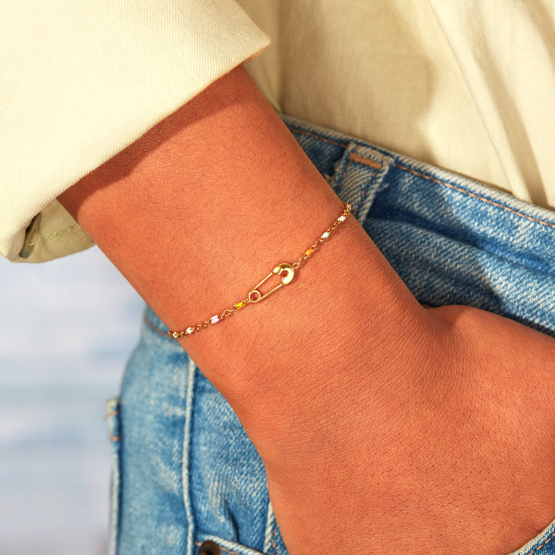 Be Safe Stay Strong Come Home Safety Pin Bracelet