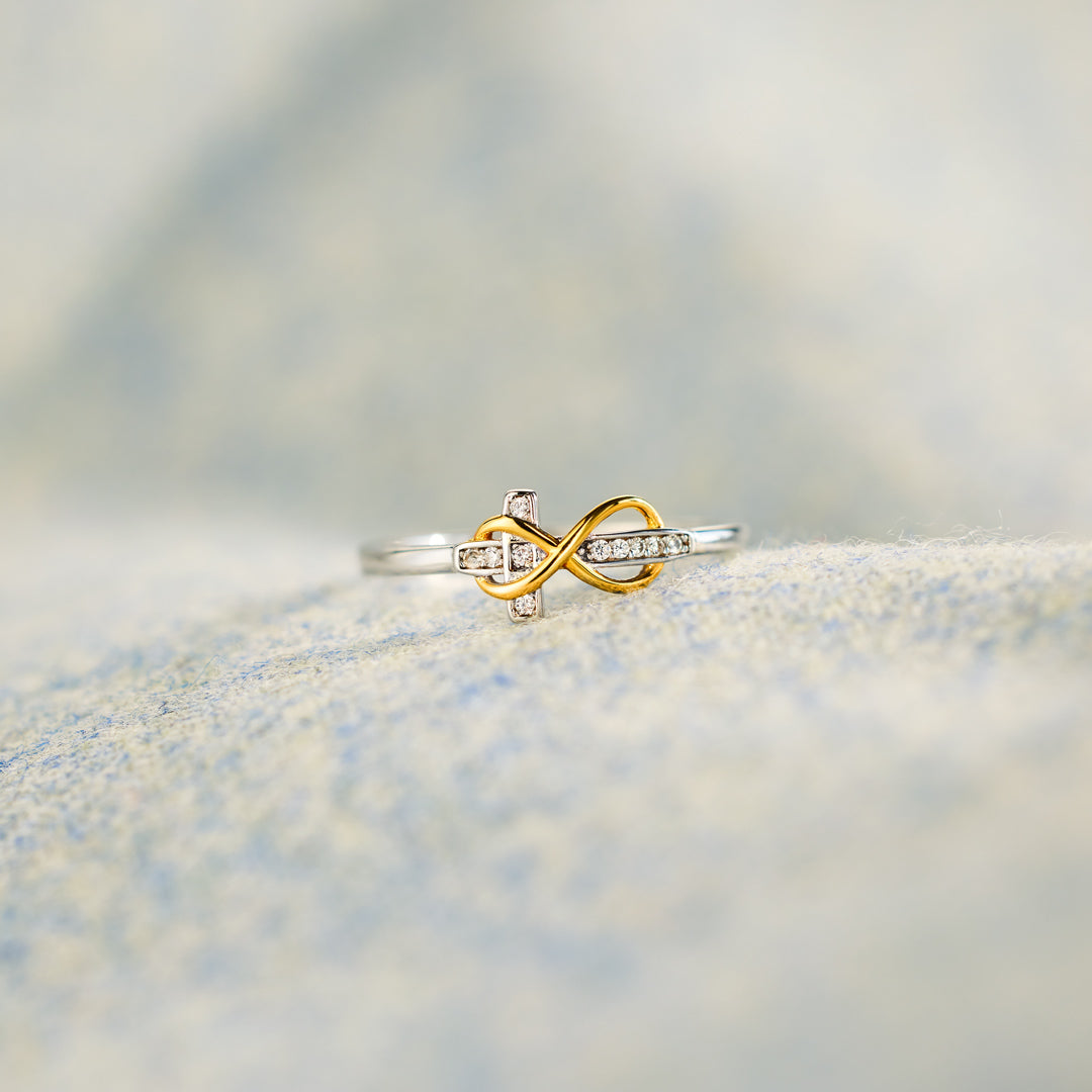 Gods' Promises Are Forever Infinity Cross Ring-Christian Religious Gift