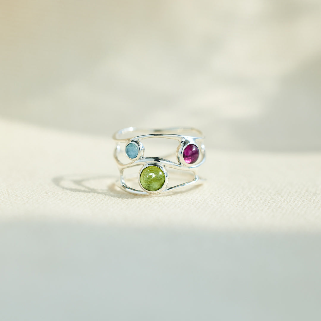 Triple Stone Cocktail Ring