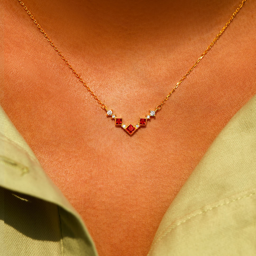 She Was The Fire Flame Necklace
