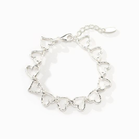 I am Loved Hammered Heart Bracelet