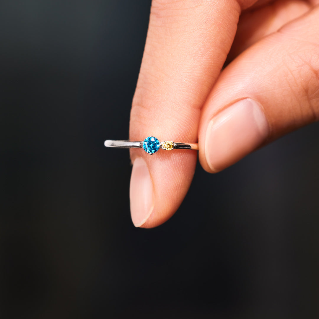 1-6 Birthstones Ring Band