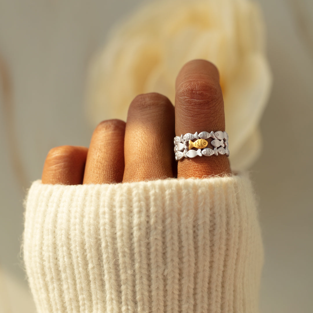 Swimming Against The Current Ring