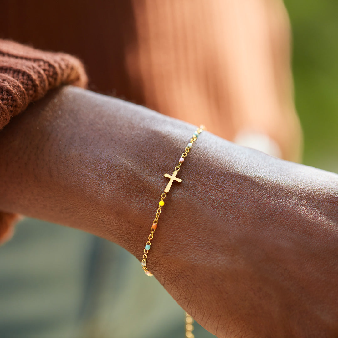 Christian Gifts For Women-Cross Bracelet, Baptism Gifts For Girls