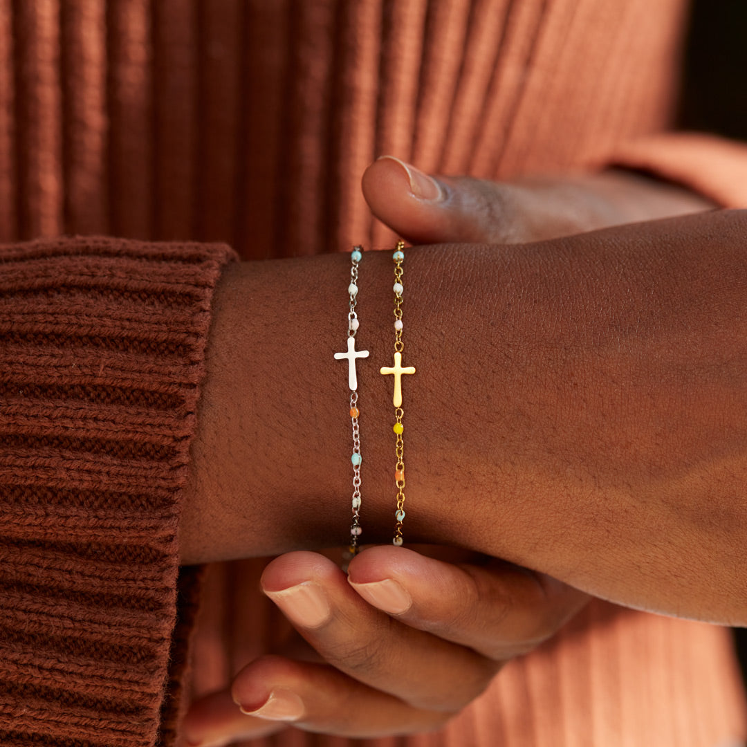Sister In Christ Cross Bracelet