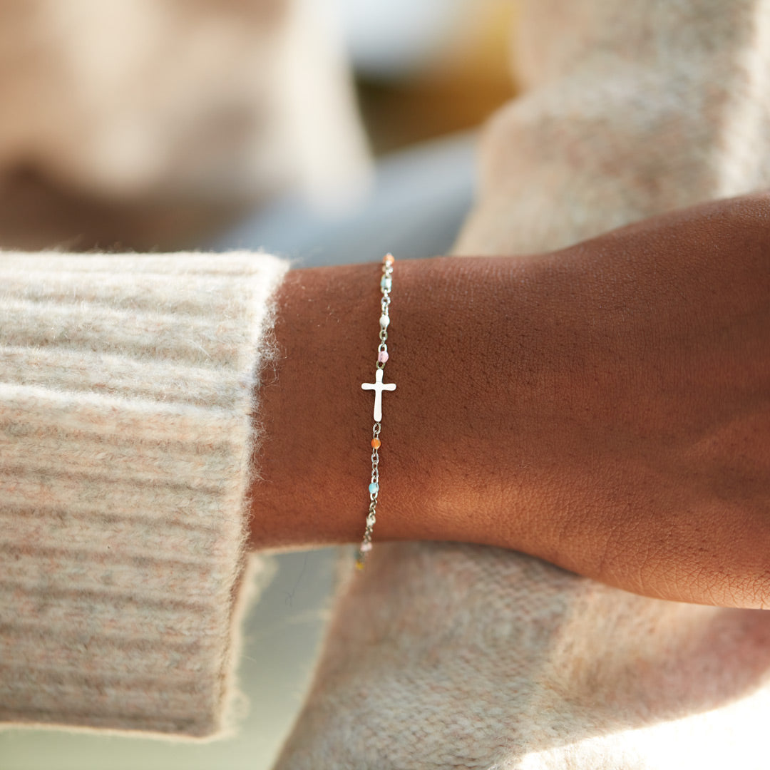 Sister In Christ Cross Bracelet