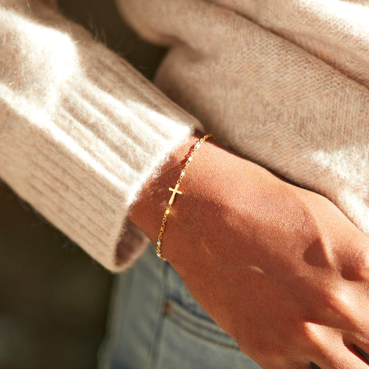 Christian Gifts For Women-Cross Bracelet, Baptism Gifts For Girls