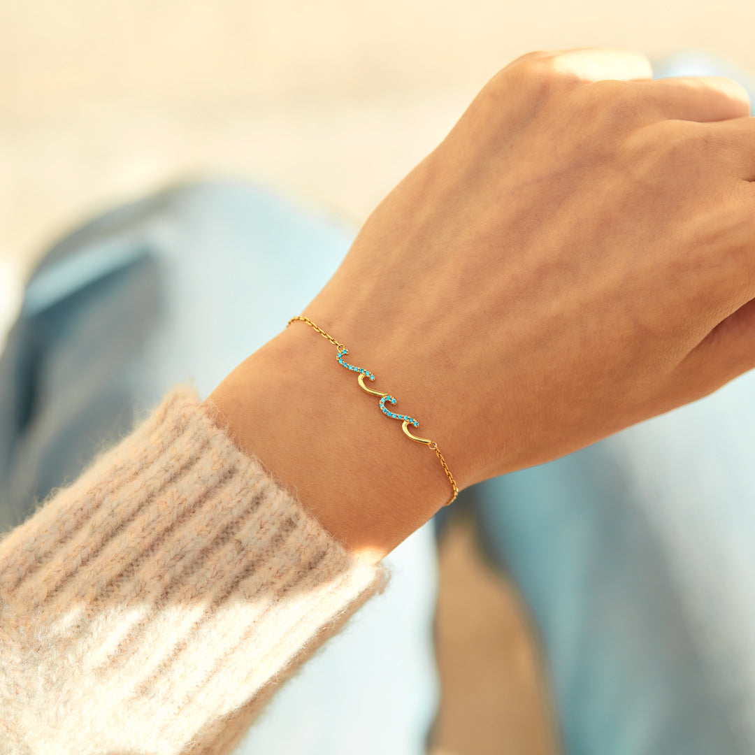 I Will Go Through Storms With You Triple Wave Bracelet