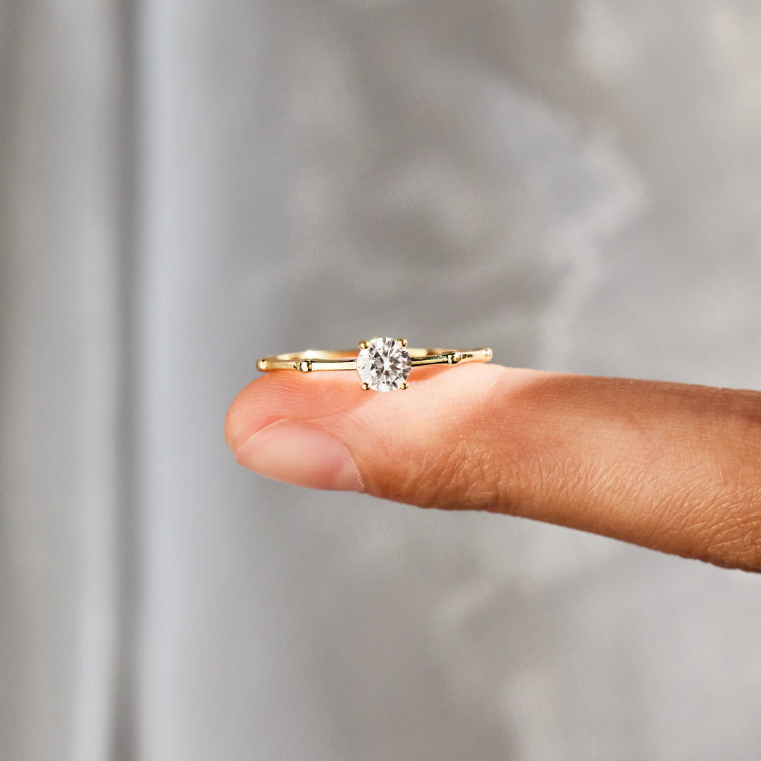Keep You Forever Minimalist Round Cut Promise Ring
