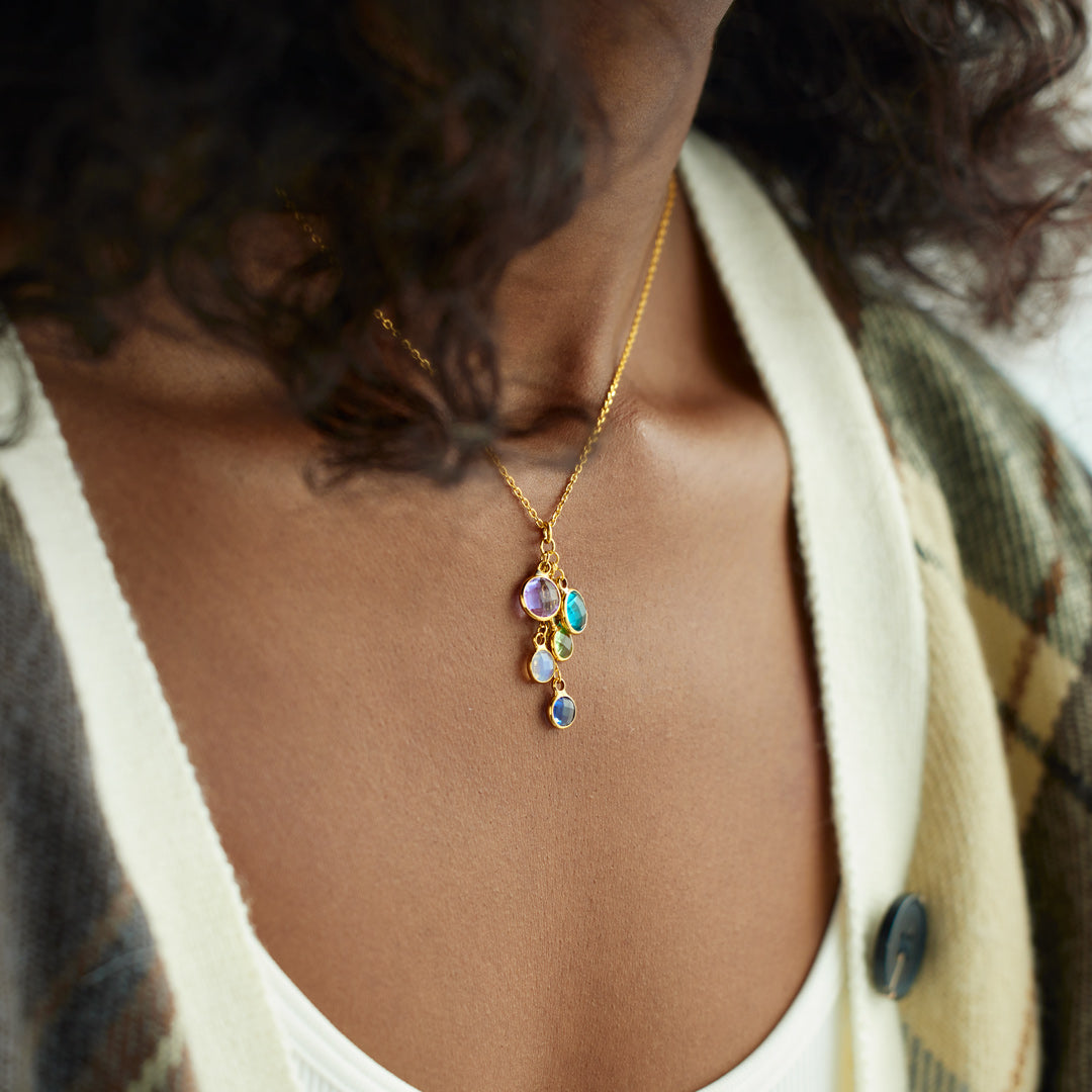 1-8 Birthstones Cascade Necklace