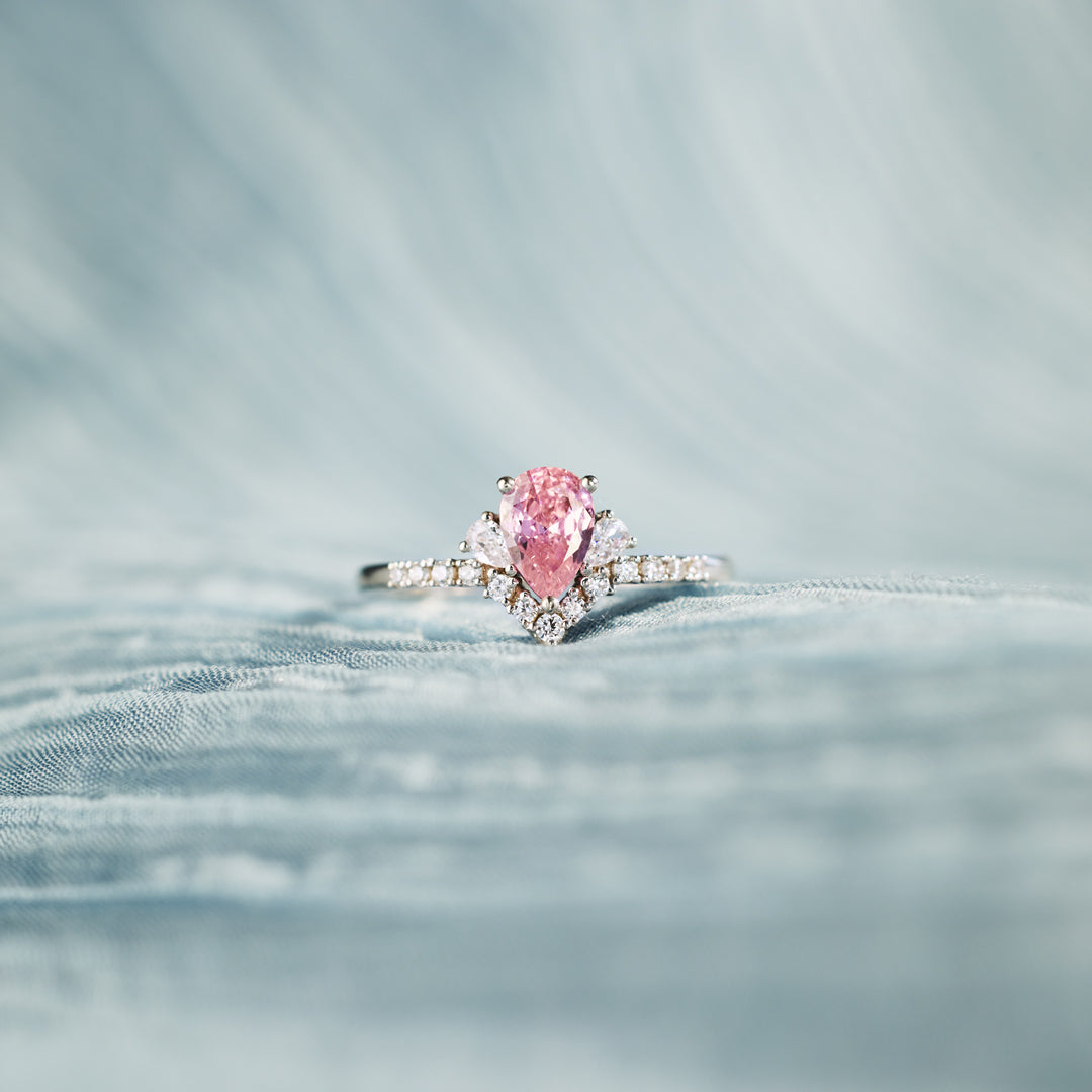 Past Present Future Teardrop Trilogy Ring