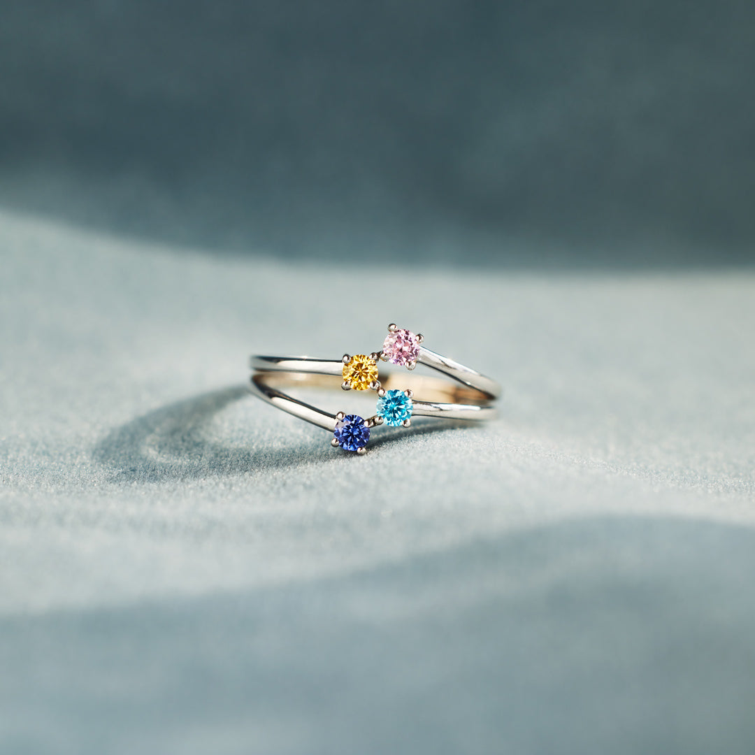 2-5 Birthstones Wrap Band