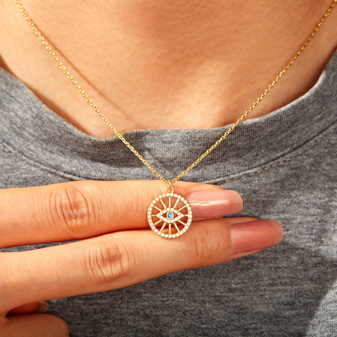 You Are My Sunshine Evil Eye Necklace