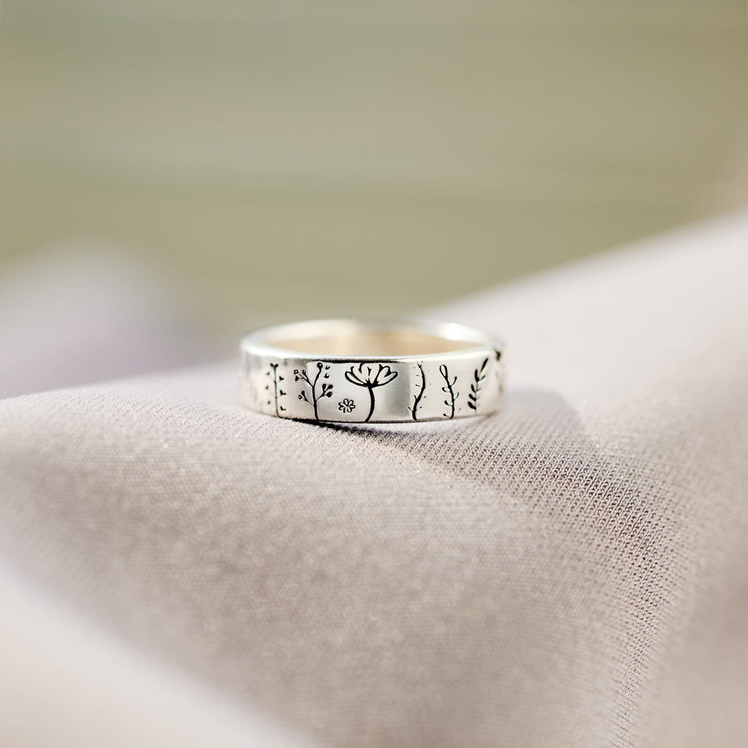 You Belong Among the Wildflowers Floral Blossom Ring