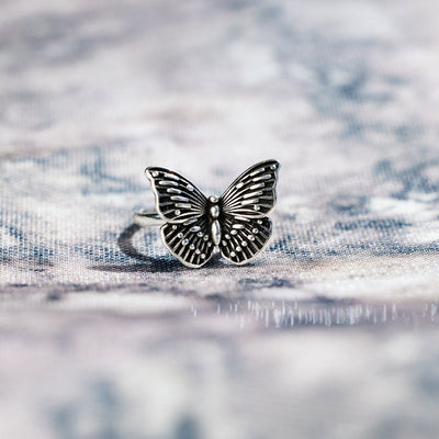 Black Butterfly Ring