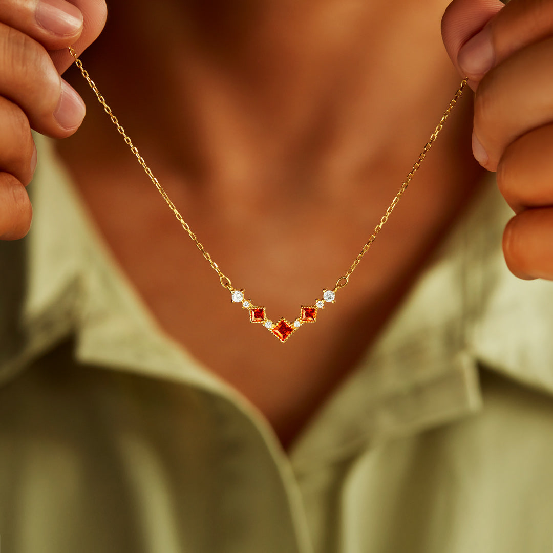 She Was The Fire Flame Necklace