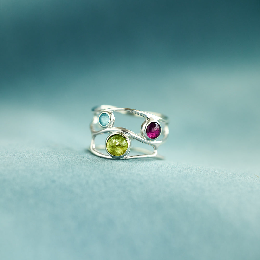 Triple Stone Cocktail Ring