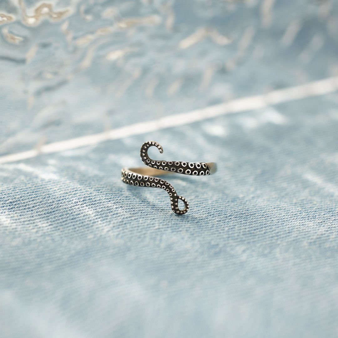 Sterling Silver Octopus Ring