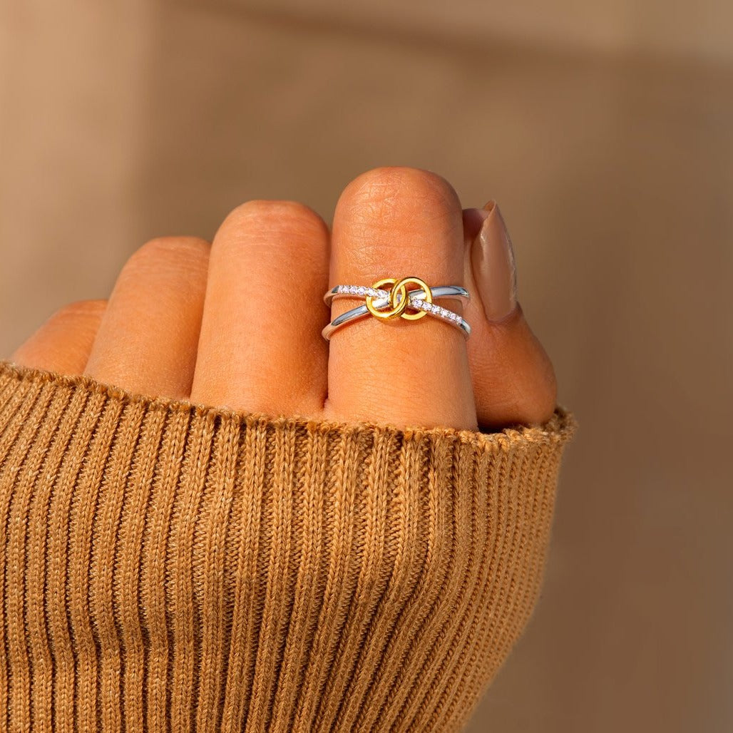 Linked Together Interlocking Promise Ring