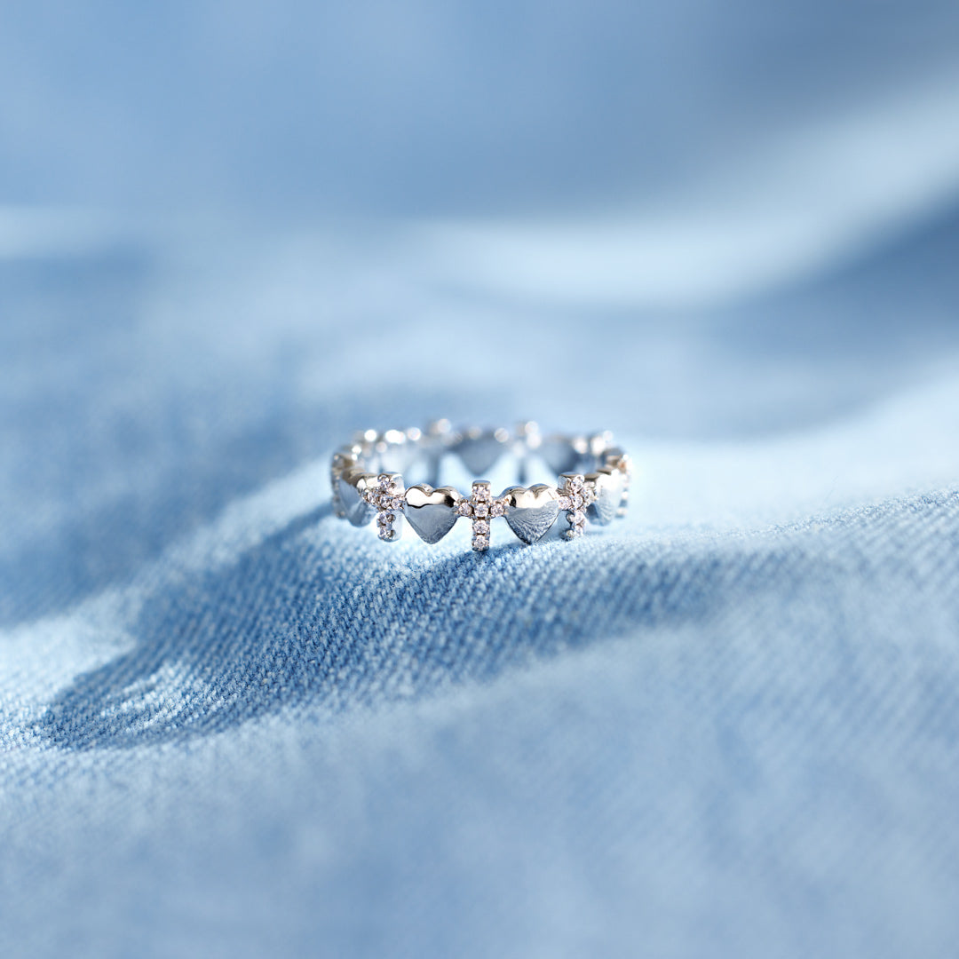 Jesus Is The Answer Cross Band Ring