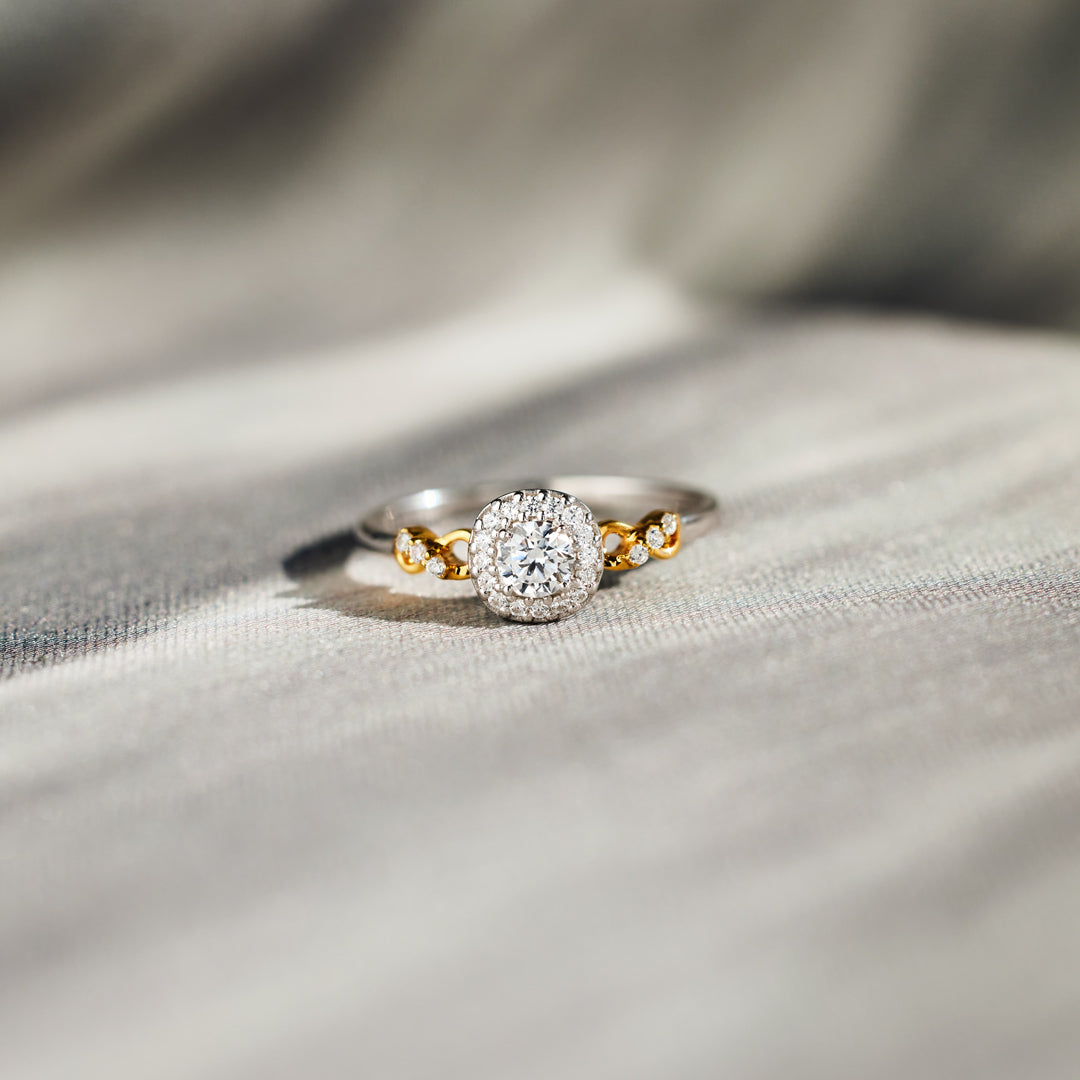 Now&Forever Infinity Cushion Halo Ring