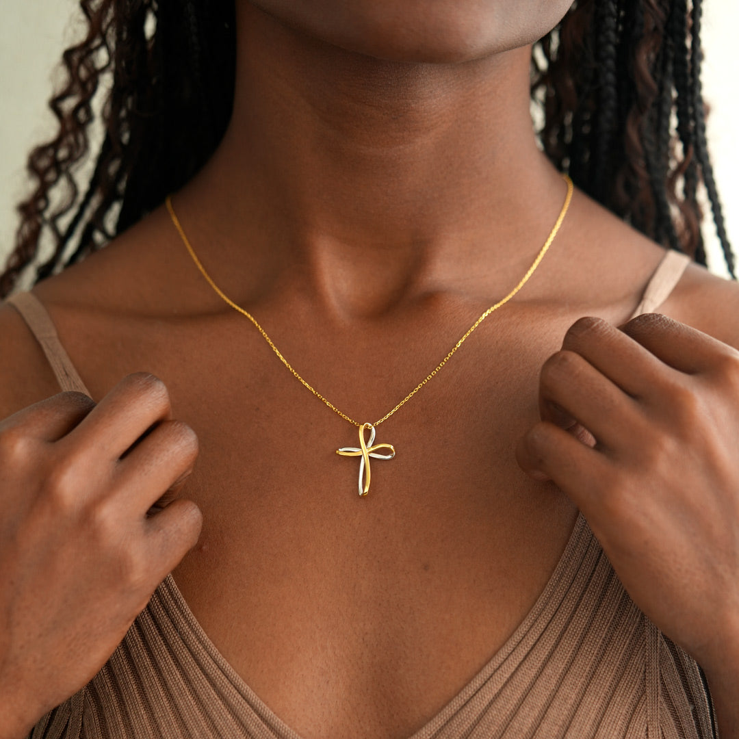 Let Go & Let God Cross Necklace