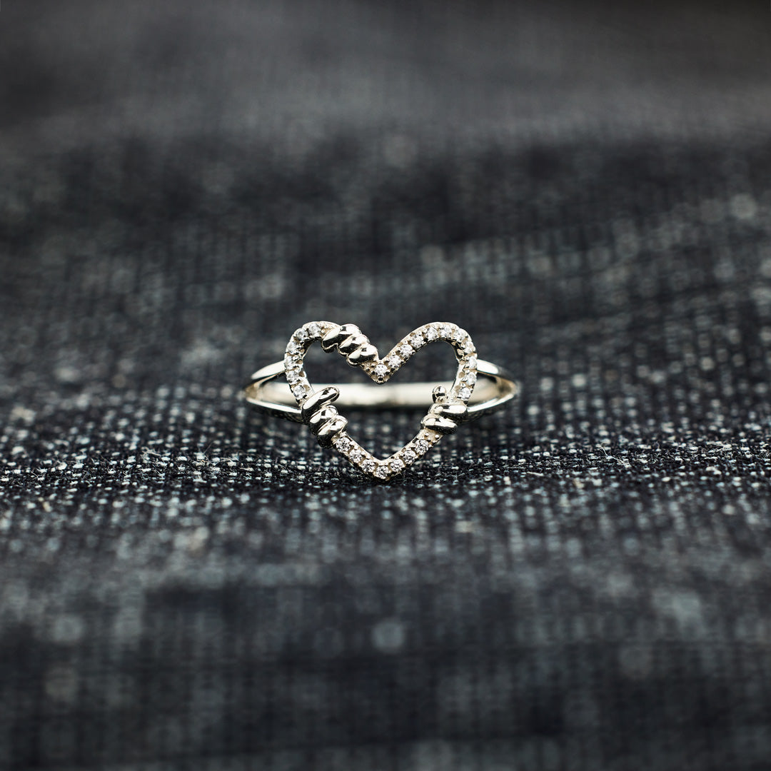 Self Love Pavé Heart Ring