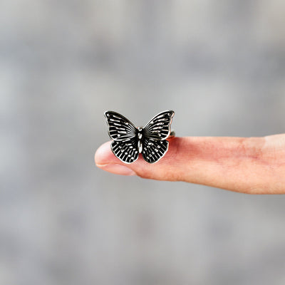 Black Butterfly Ring