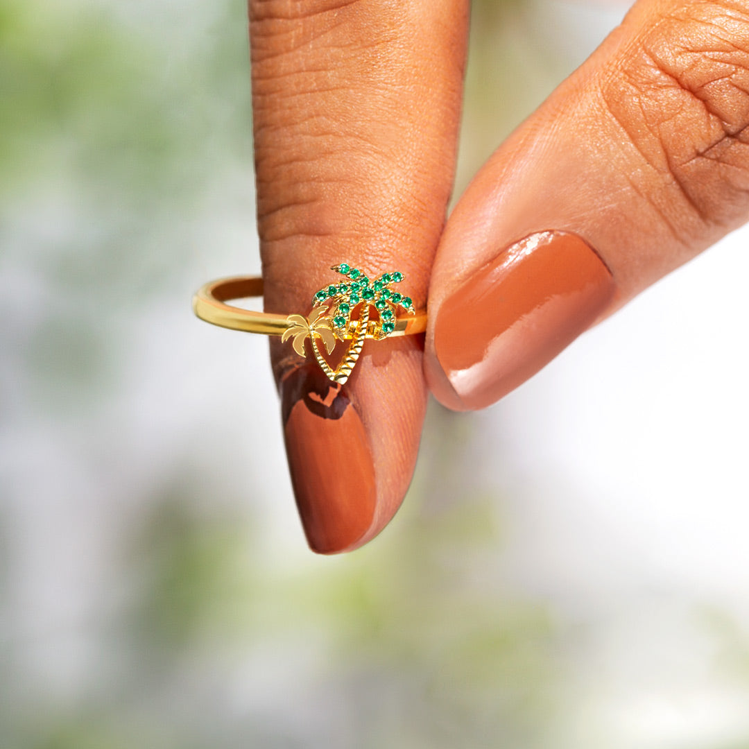 Chase The Sun Palm Tree Ring