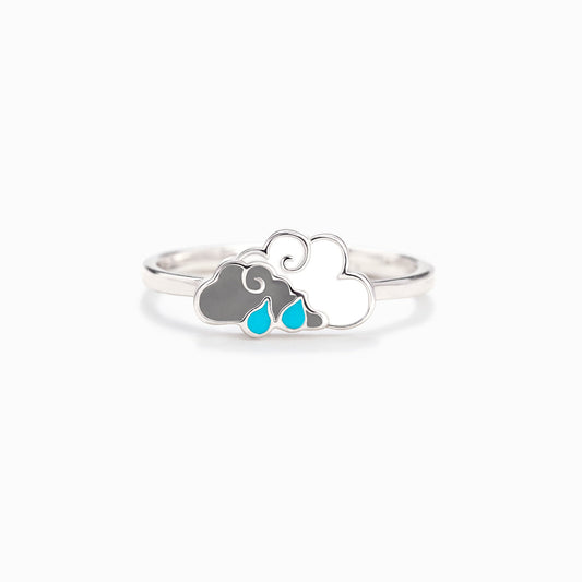 Every Cloud Has a Silver Lining Double Cloud Ring