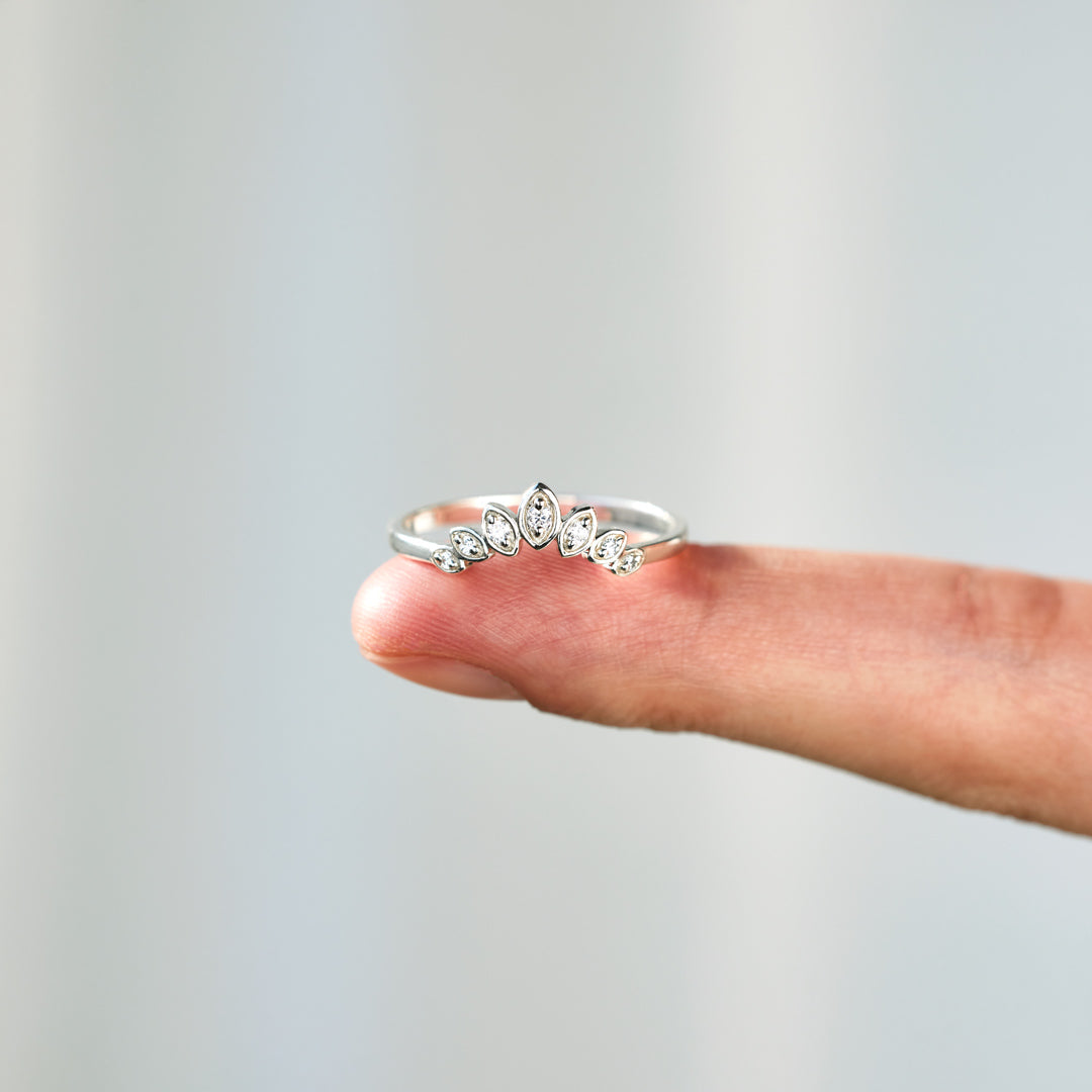 Daughter Of The King Curved Crown Ring