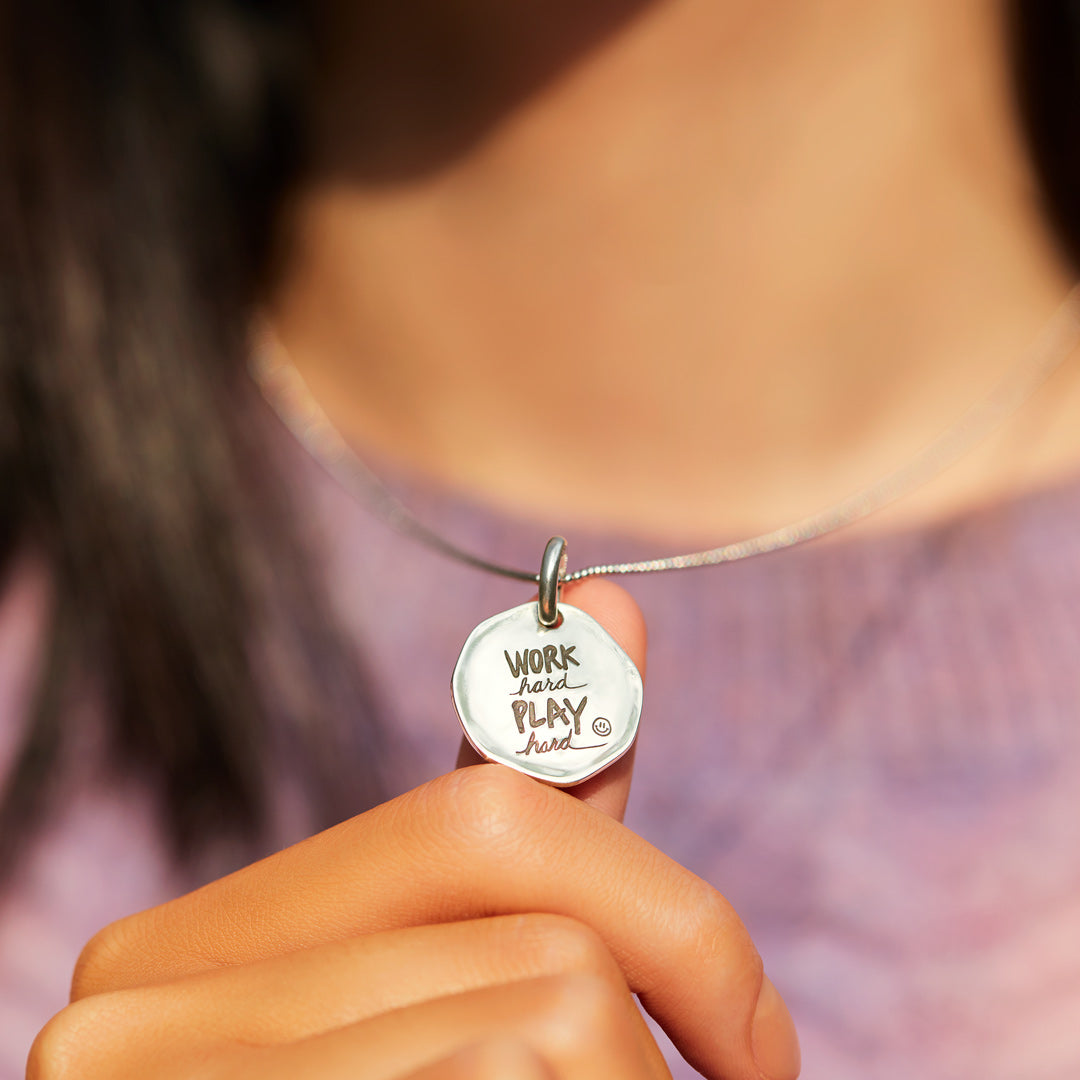Work Hard Play Hard Necklace
