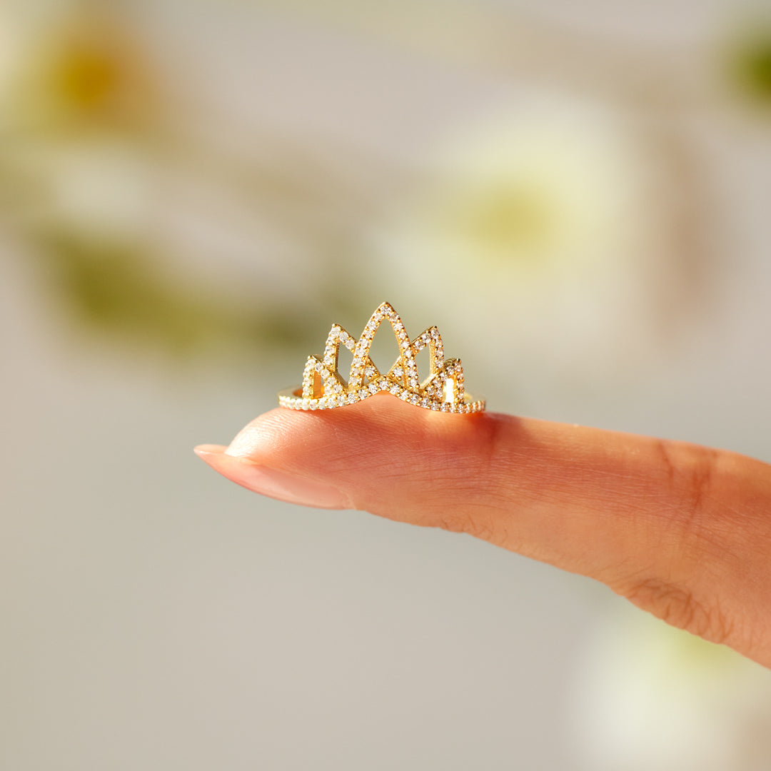 Broken But Survived Hollow Out Crown Ring
