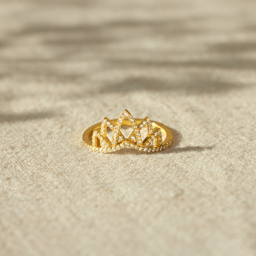 Broken But Survived Hollow Out Crown Ring