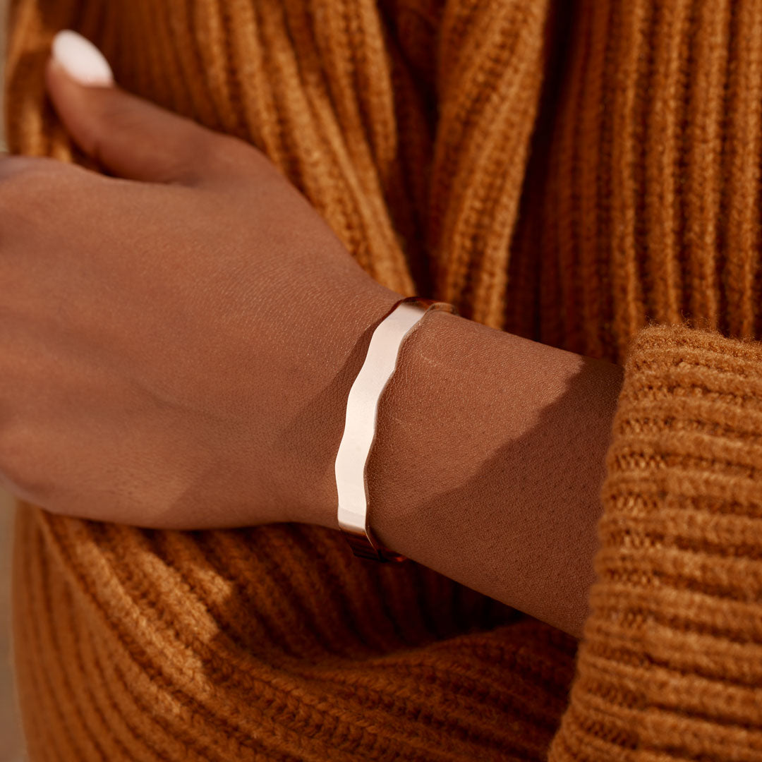Fck It And Begin Again Wavy Mantra Bangle